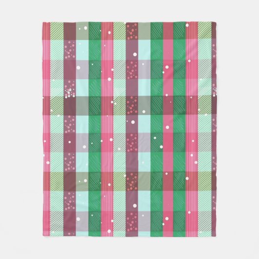 Couverture Polaire Classic Christmas Stripes Pattern (Devant)