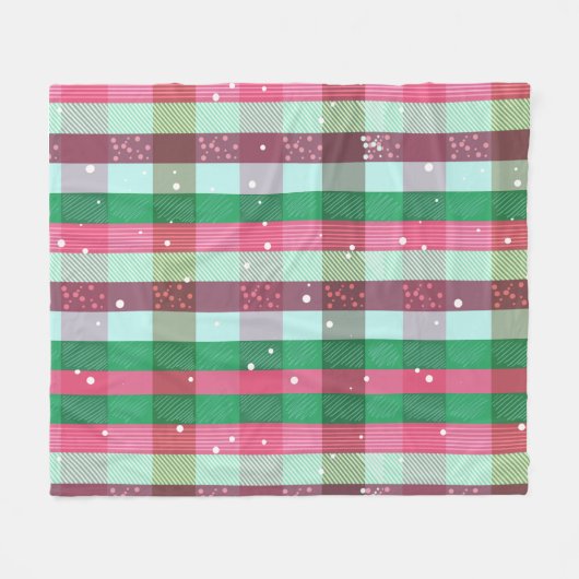 Couverture Polaire Classic Christmas Stripes Pattern (Devant (Horizontal))