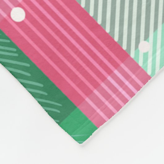 Couverture Polaire Classic Christmas Stripes Pattern (Coin)