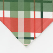 Couverture Polaire Classic Christmass rouge vert et blanc plaid (Coin)