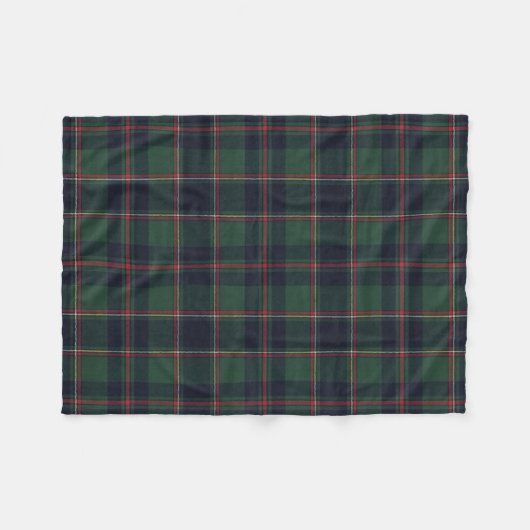 Couverture Polaire Classic Dark Blue Red Green Plaid Pattern (Devant (Horizontal))