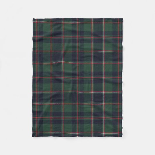 Couverture Polaire Classic Dark Blue Red Green Plaid Pattern (Devant)