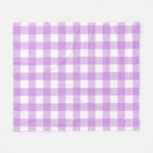 Couverture Polaire Classic En vichy Vérifier Plaid Motif Lilac (Devant (Horizontal))