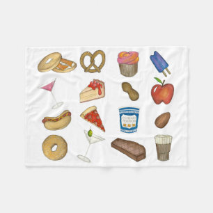 Couverture Polaire Classic Iconic NYC New York City Foods