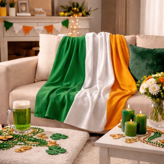 Couverture Polaire Classic Irish Tricolor Inspired