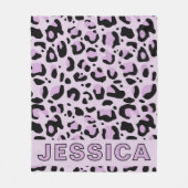 Couverture Polaire Classic Lavender Pink Leopard Print (Devant)