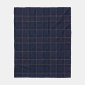 Couverture Polaire Classic Navy Blue Plaid Christmas (Devant)