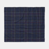 Couverture Polaire Classic Navy Blue Plaid Christmas (Devant (Horizontal))
