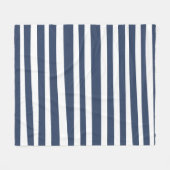 Couverture Polaire Classic Navy Blue Stripes | Timeless Nautical  (Devant (Horizontal))