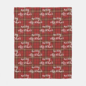 Couverture Polaire Classic Plaid Merry Christmas Festive -  (Devant)