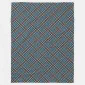 Couverture Polaire Classic Plaid Thon en bleu et gris pour hommes (Devant)