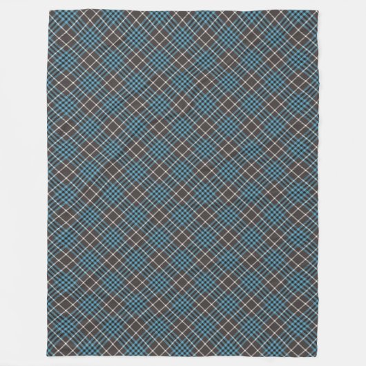 Couverture Polaire Classic Plaid Thon en bleu et gris pour hommes (Devant)