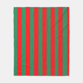 Couverture Polaire Classic Red and Green Christmas Stripes (Devant)