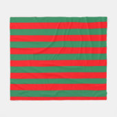 Couverture Polaire Classic Red and Green Christmas Stripes (Devant (Horizontal))