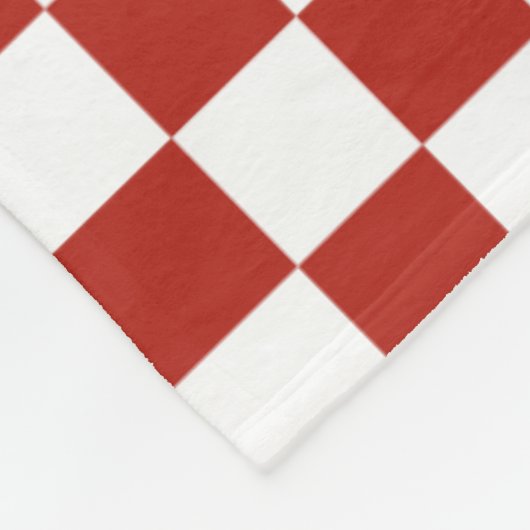 Couverture Polaire Classic rouge et blanc (Coin)