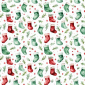 Couverture Polaire Classic rouge vert Noël stocking nom personnalisé