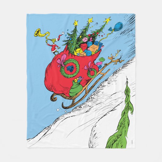 Couverture Polaire Classic The Grinch | Slei Runaway Grinch & Max (Devant)