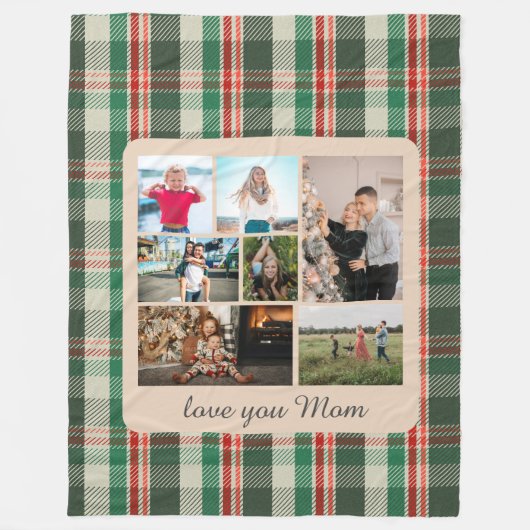 Couverture Polaire Classical Plaid Kids Multiples Photos Monogramme (Devant)