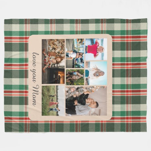 Couverture Polaire Classical Plaid Kids Multiples Photos Monogramme (Devant (Horizontal))