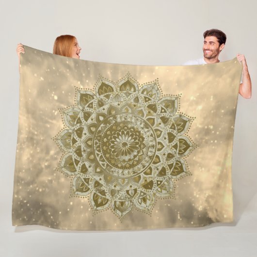 Couverture Polaire Classique Mandala Inde Style 4 (En situation)