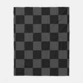 Couverture Polaire Classique Moderne Noir & Damier Noir Fumé (Devant)