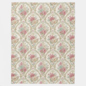 Couverture Polaire Classique Victorienne Damas Chaleureuse Atmosphère (Devant)