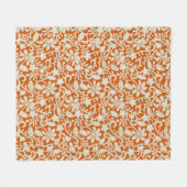 Couverture Polaire Classy Floral Damask Burnt Orange Motif (Devant (Horizontal))