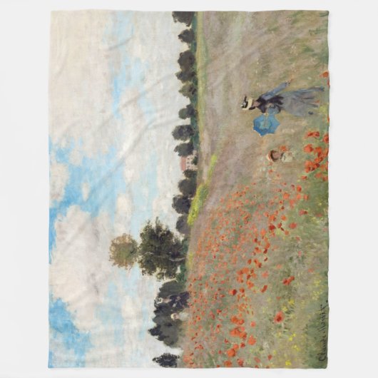 Couverture Polaire Claude Monet - Champ de pavot (Devant)