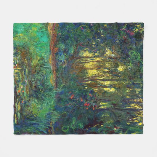 Couverture Polaire Claude Monet - Coin d'un étang avec des Nénuphars (Devant (Horizontal))