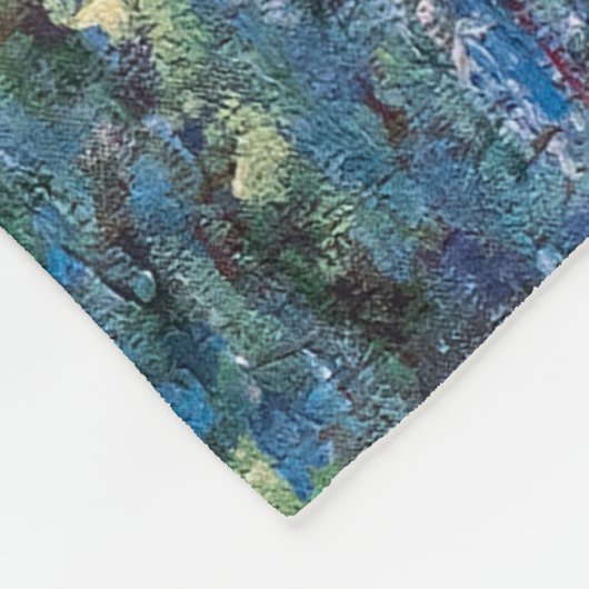 Couverture Polaire Claude Monet - Eau Lily étang, Harmonie verte (Coin)