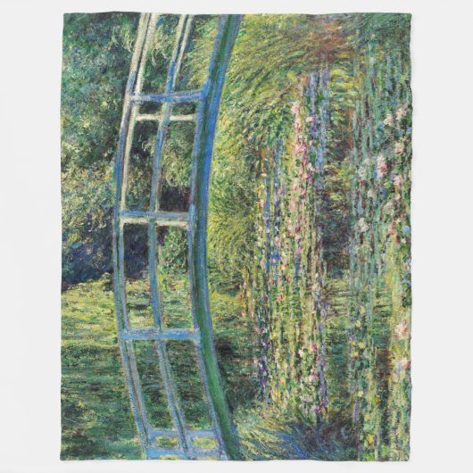 Couverture Polaire Claude Monet - Etang Lily et Pont Japonais (Devant)