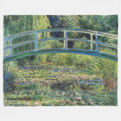 Couverture Polaire Claude Monet - Etang Lily et Pont Japonais (Devant (Horizontal))