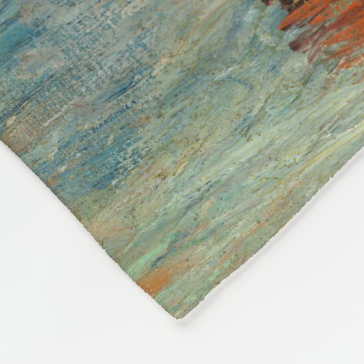 Couverture Polaire Claude Monet - Fleurs d'artichauts de Jérusalem (Coin)