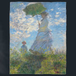 Couverture Polaire Claude Monet - La Promenade, Femme avec un Parasol<br><div class="desc">La Promenade,  Femme avec un Parasol / Madame Monet et son fils / La Promenade / La Femme a l'ombrelle - Claude Monet,  1875</div>