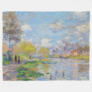 Couverture Polaire Claude Monet - Le Printemps au bord de la Seine