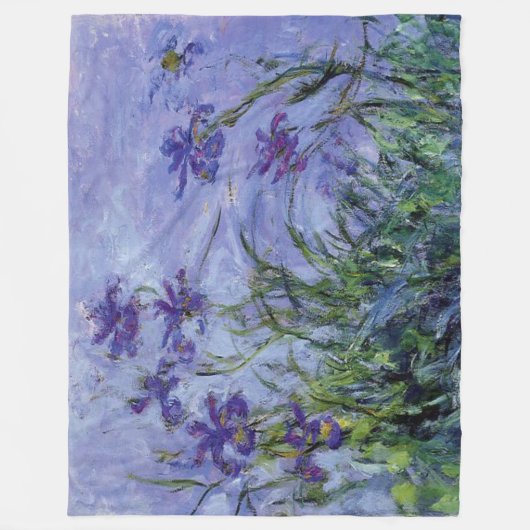 Couverture Polaire Claude Monet Lilac Irises (Devant)