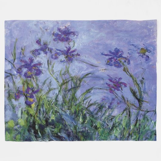 Couverture Polaire Claude Monet Lilac Irises (Devant (Horizontal))