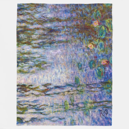 Couverture Polaire Claude Monet - Lys d'eau (Devant)
