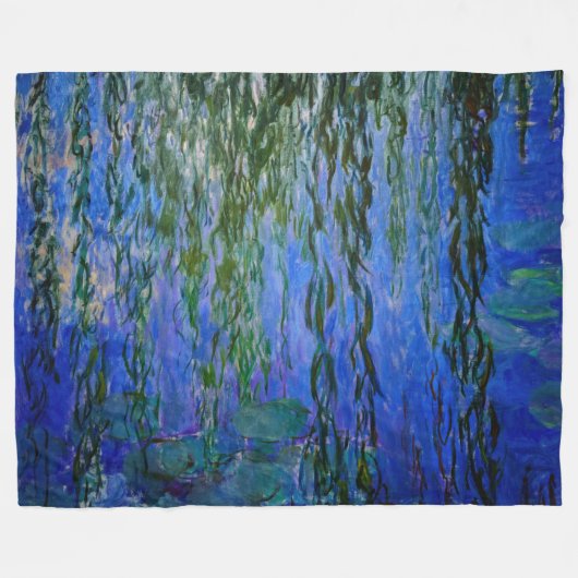 Couverture Polaire Claude Monet - Lys d'eau avec saule plumant (Devant (Horizontal))