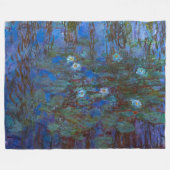 Couverture Polaire Claude Monet - Lys d'Eau Bleue (Devant (Horizontal))