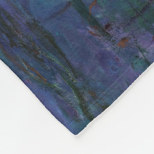 Couverture Polaire Claude Monet - nénuphars bleus (Coin)