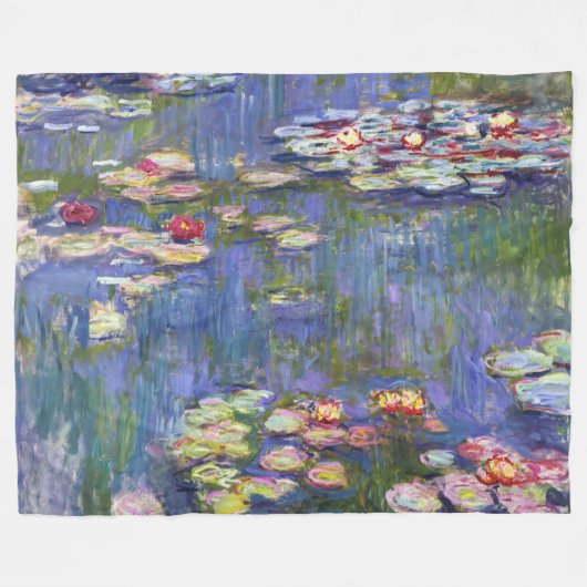 Couverture Polaire Claude Monet - Nymphéas / Nymphéas (Devant (Horizontal))