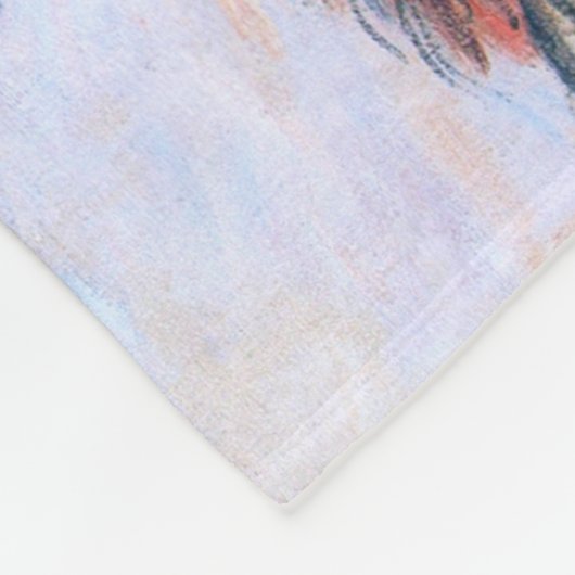 Couverture Polaire Claude Monet : Palmier chez Bordighera (Coin)