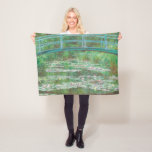 Couverture Polaire Claude Monet pont de football japonais. Impression<br><div class="desc">Manette en toison Claude Monet "Japanese Footbridge".</div>