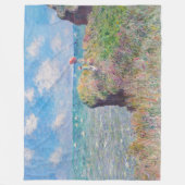 Couverture Polaire Claude Monet - Promenade Cliff à Pourville (Devant)