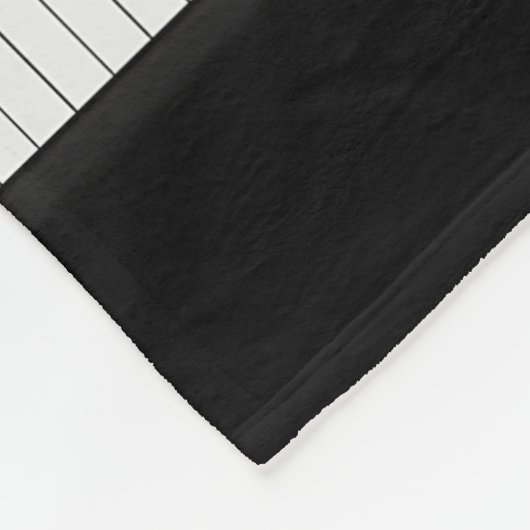 Couverture Polaire Clavier de piano et notes musicales (Coin)