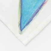 Couverture Polaire Clé Bleu Sensibilisation Ruban Espoir Cure Blanche (Coin)