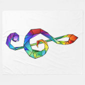 Couverture Polaire Clé de musique arc-en-ciel (Devant (Horizontal))