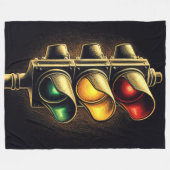 Couverture Polaire Clé graphique en gras Stoplight sur noir (Devant (Horizontal))