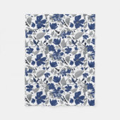 Couverture Polaire Clematis Elegant Vin Bleu Gris (Devant)